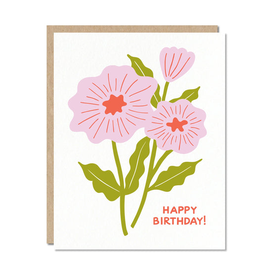 Happy Birthday Flowers Card